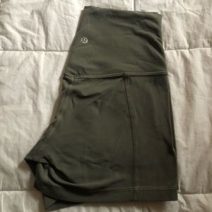 Green lululemon align shorts